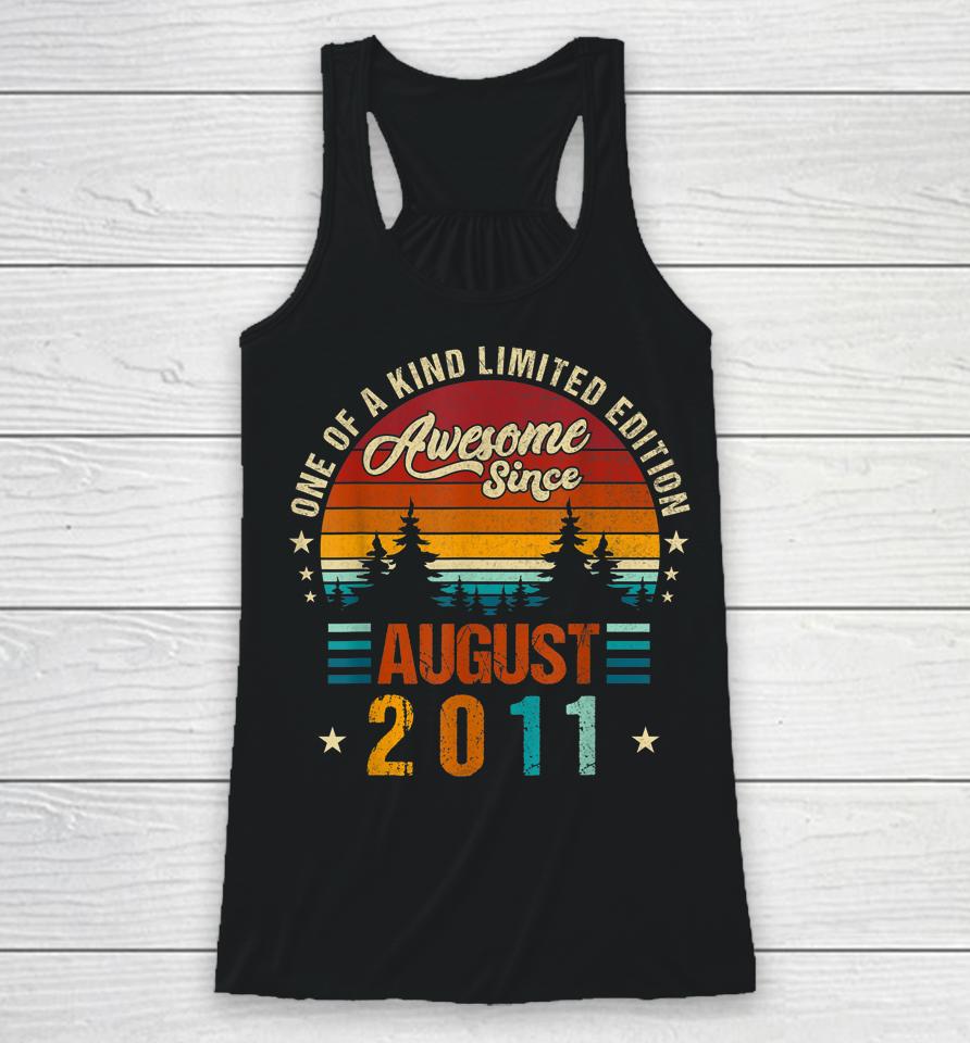 Vintage 2011 Awesome Since August 2011 Limited Edition 11Th Racerback Tank