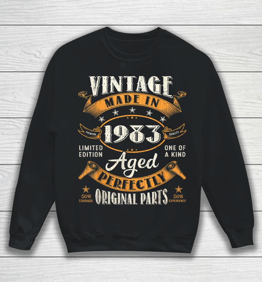 Vintage 40Th Birthday Decorations Men Funny 1983 40 Birthday Sweatshirt
