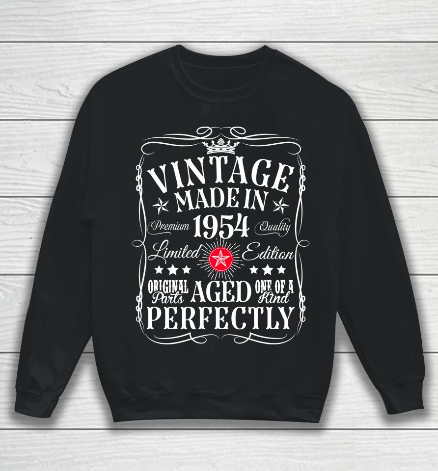 Vintage 70Th Birthday Decorations Vintage 1954 70 Birthday Sweatshirt