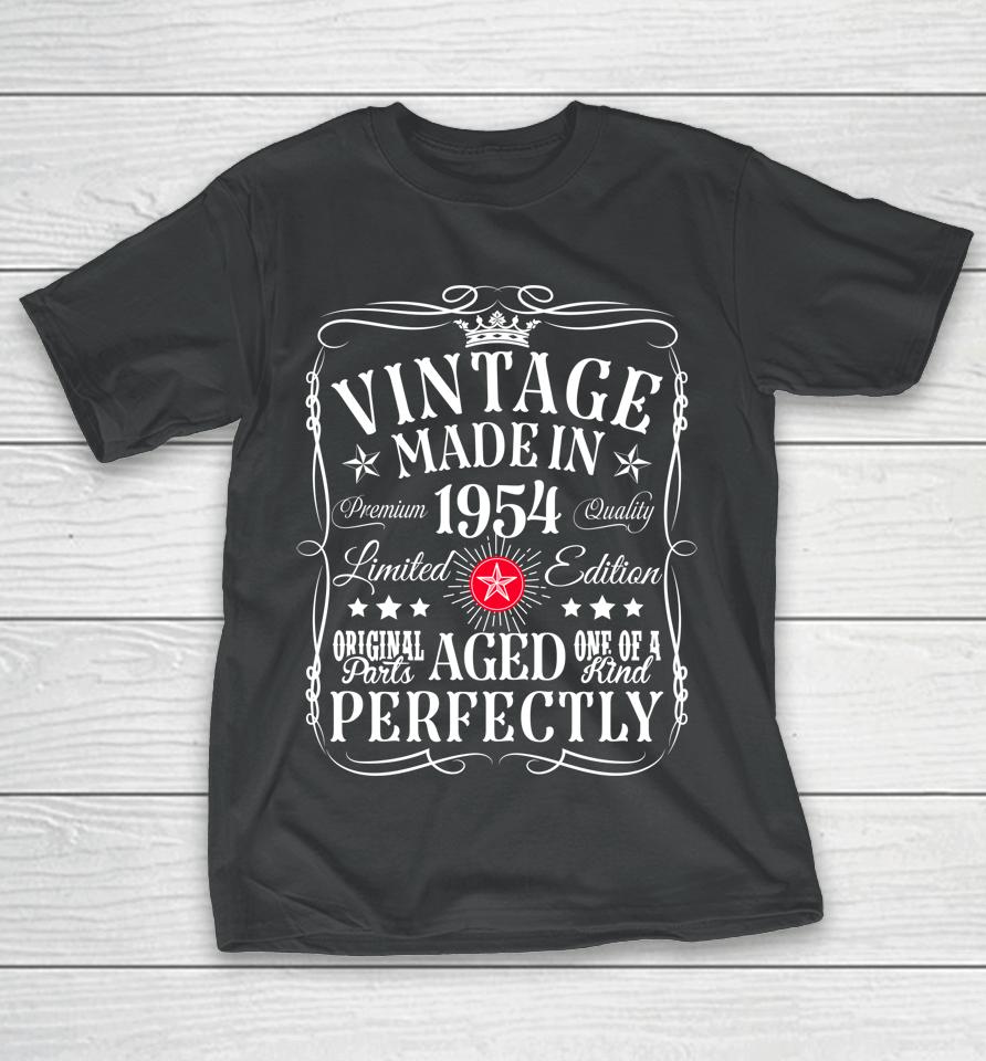 Vintage 70Th Birthday Decorations Vintage 1954 70 Birthday T-Shirt