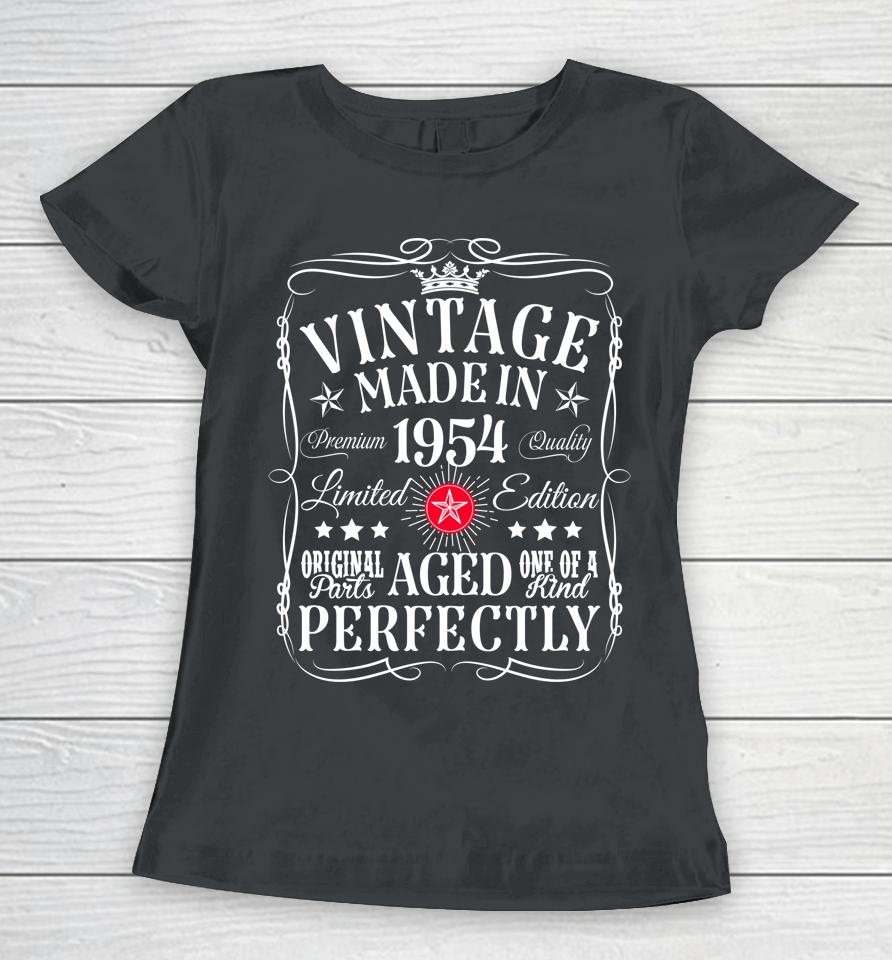 Vintage 70Th Birthday Decorations Vintage 1954 70 Birthday Women T-Shirt