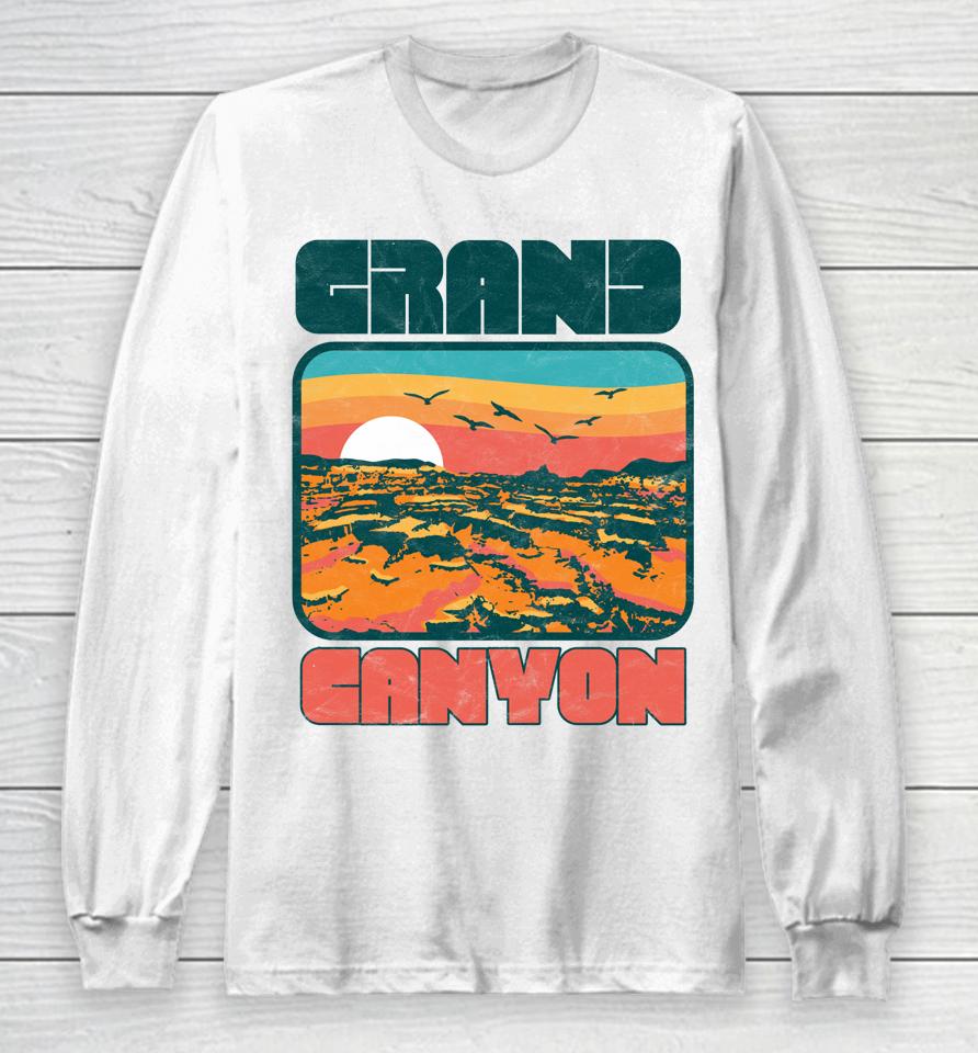 Vintage 80'S Grand Canyon Retro Vibe Graphic Long Sleeve T-Shirt