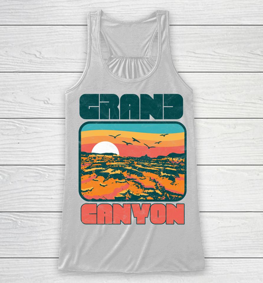 Vintage 80'S Grand Canyon Retro Vibe Graphic Racerback Tank