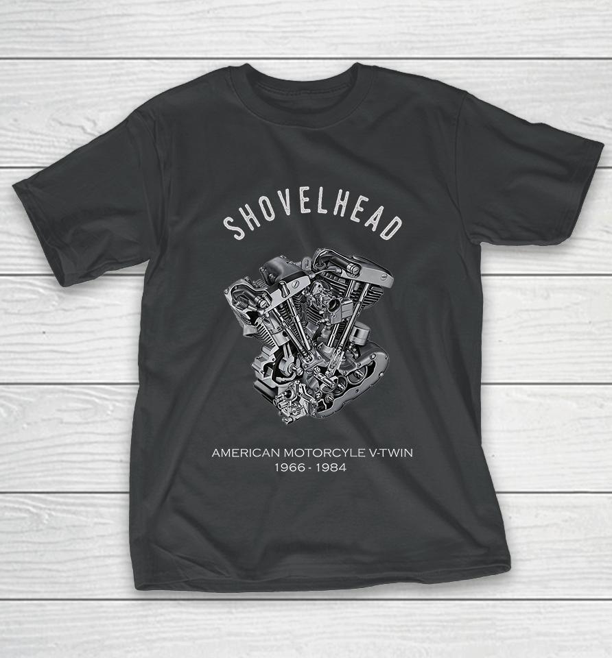 Vintage American Classic Motorcycle V-Twin Shovelhead T-Shirt
