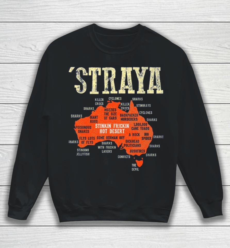 Vintage Aussie Day Straya Australia Map Outback Sweatshirt