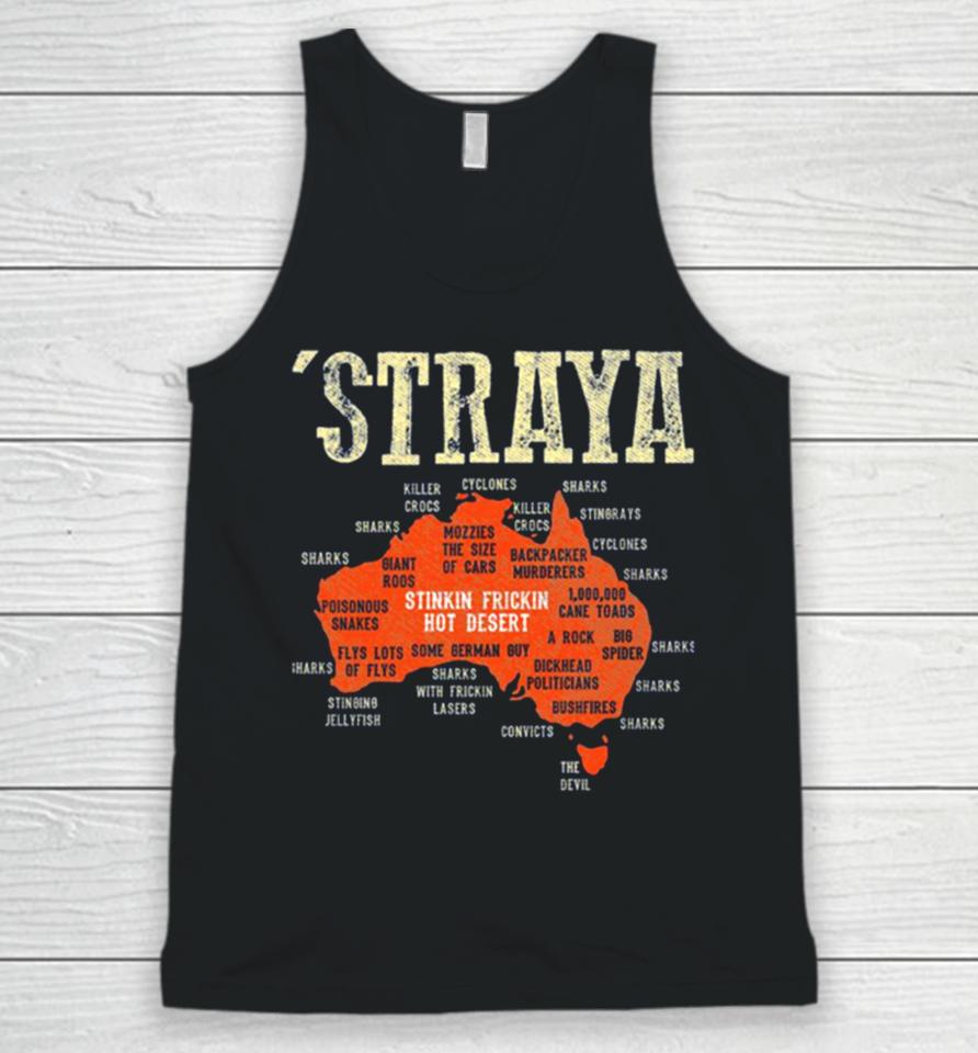 Vintage Aussie Day Straya Australia Map Outback Unisex Tank Top