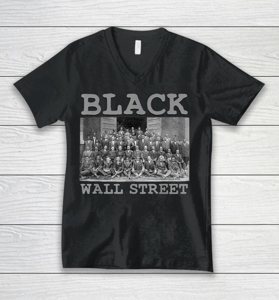 Vintage Black Business Black History Month Black Wall Street Unisex V-Neck T-Shirt