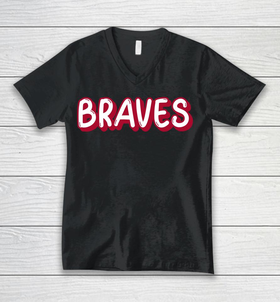 Vintage Braves Unisex V-Neck T-Shirt