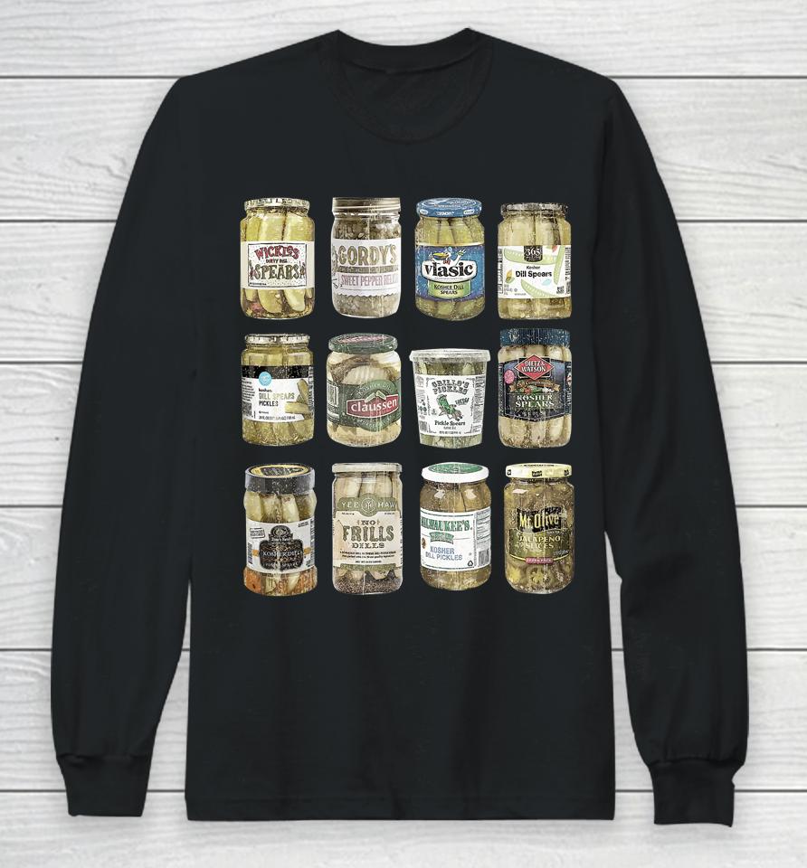 Vintage Canned Pickles Funny Pickle Lovers Long Sleeve T-Shirt