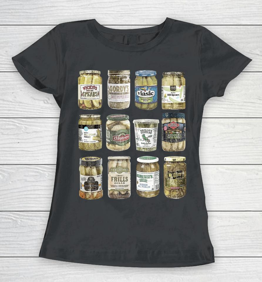 Vintage Canned Pickles Funny Pickle Lovers Women T-Shirt