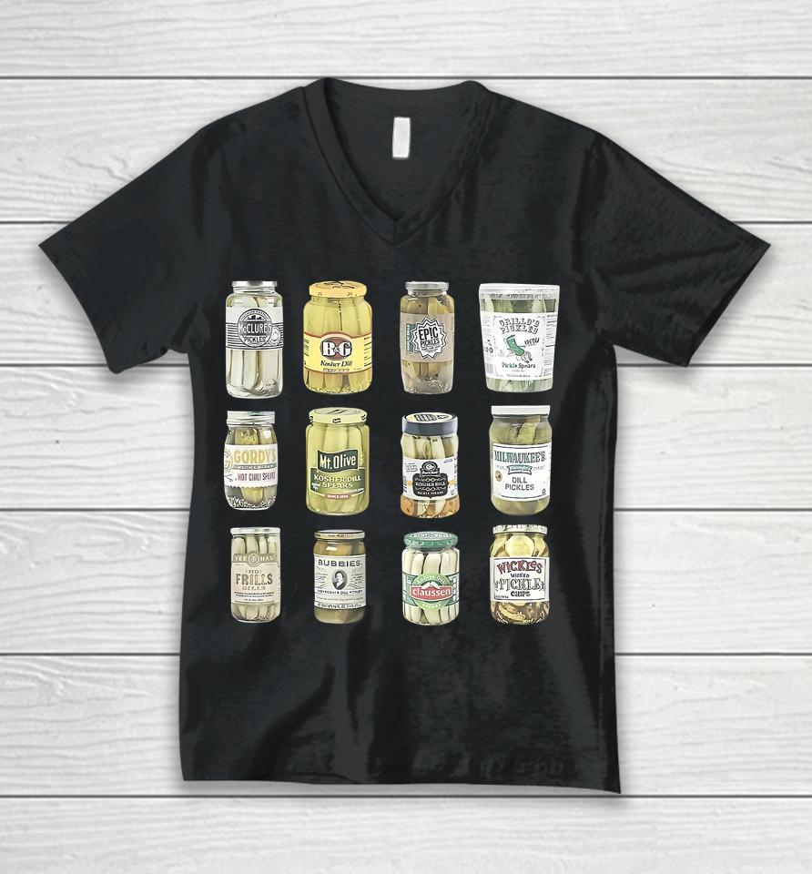 Vintage Canned Pickles Homemade Dill Pickles Gifts For Mom Unisex V-Neck T-Shirt