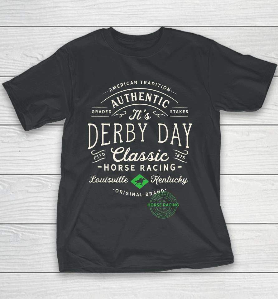Vintage Derby Day Louisville Kentucky Horse Racing Youth T-Shirt