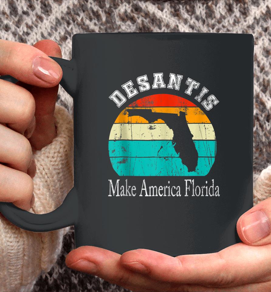 Vintage Desantis 2024 Election Make America Florida Coffee Mug