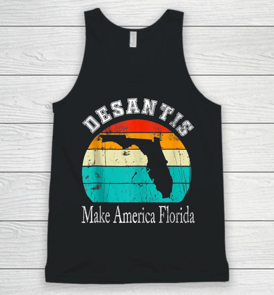 Vintage Desantis 2024 Election Make America Florida Unisex Tank Top