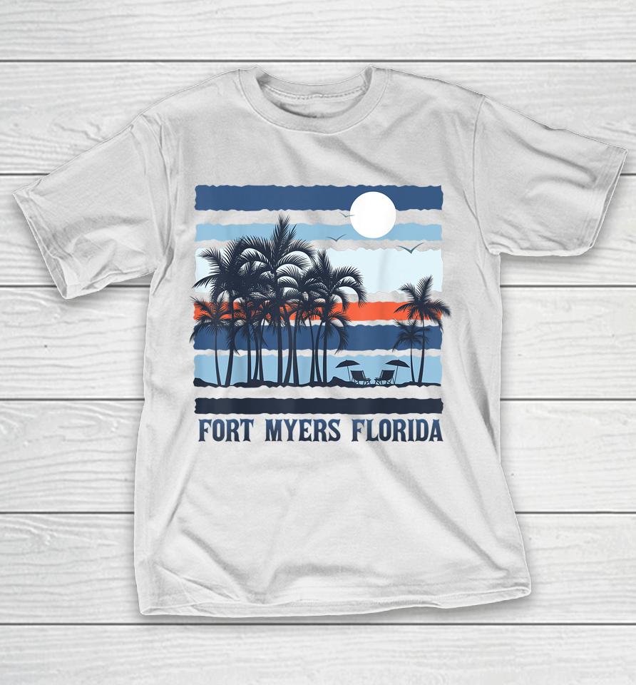 Vintage Fort Myers Florida Summer 80S Beach Souvenirs T-Shirt