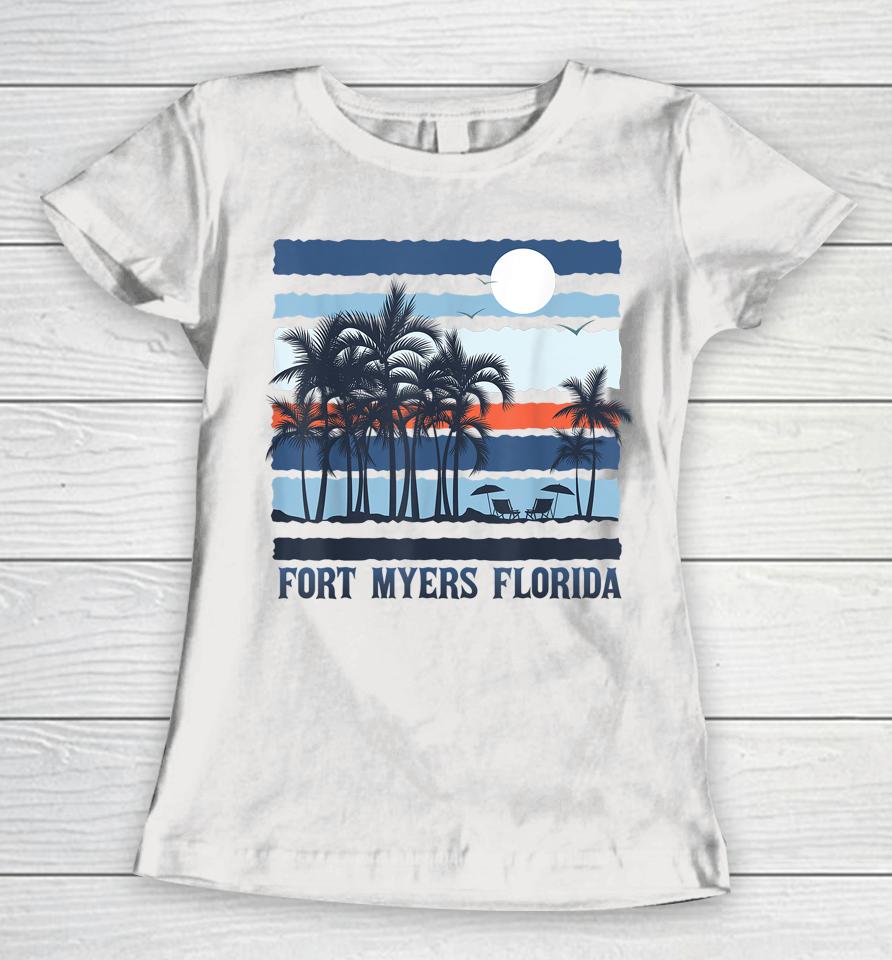 Vintage Fort Myers Florida Summer 80S Beach Souvenirs Women T-Shirt
