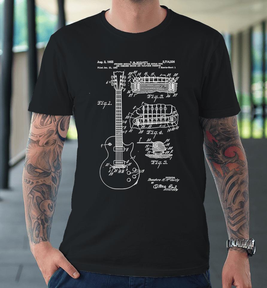 Vintage Guitar Patent Print Art Premium T-Shirt