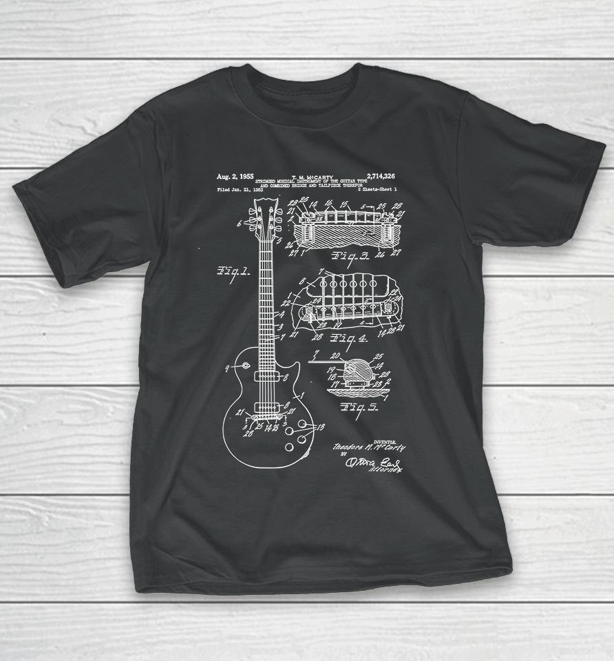 Vintage Guitar Patent Print Art T-Shirt