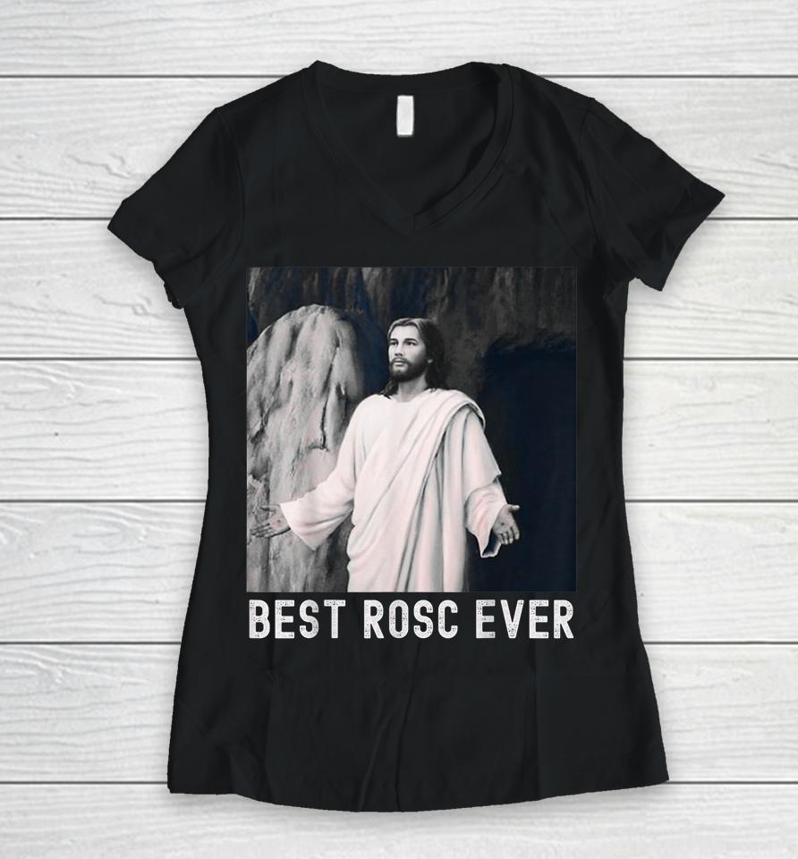 Vintage Happpy Easter Day Best Rosc Ever Doctor Nurse Women V-Neck T-Shirt