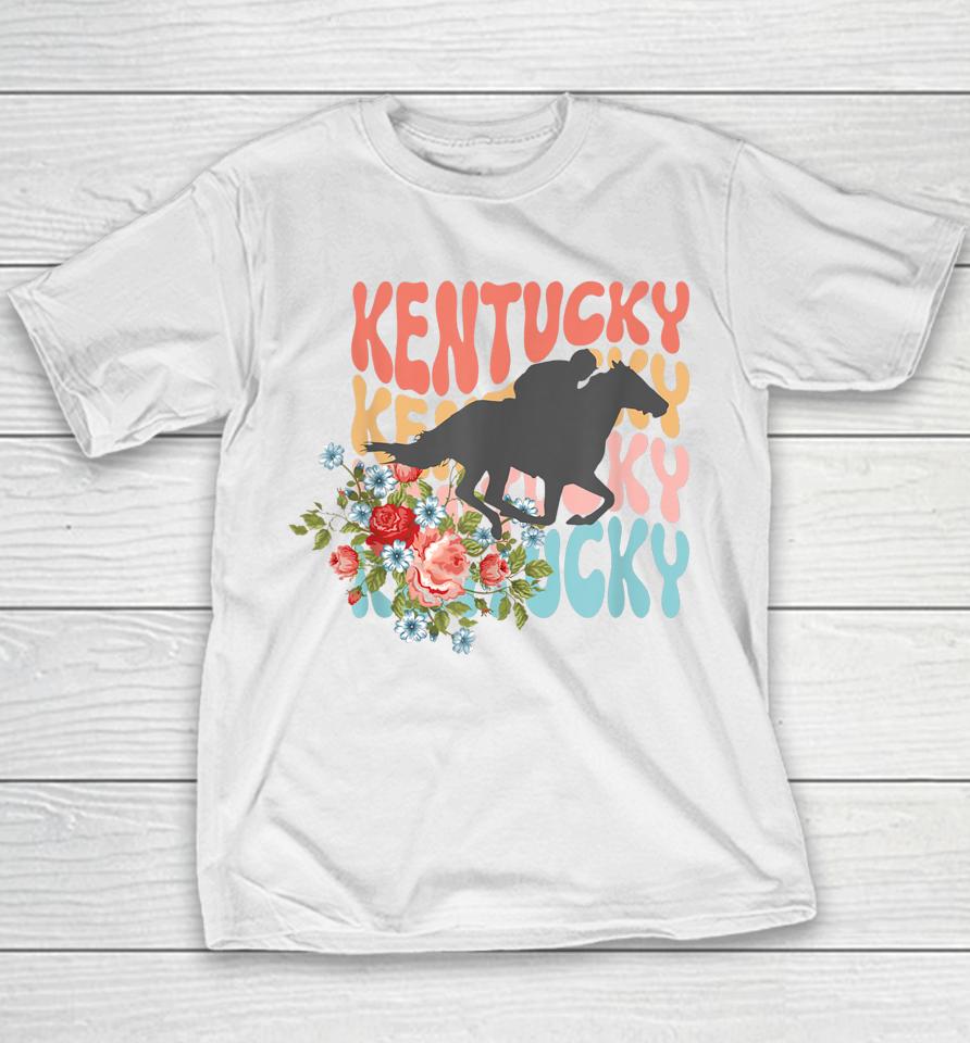 Vintage Kentucky Retro Horse Racing Derby Youth T-Shirt
