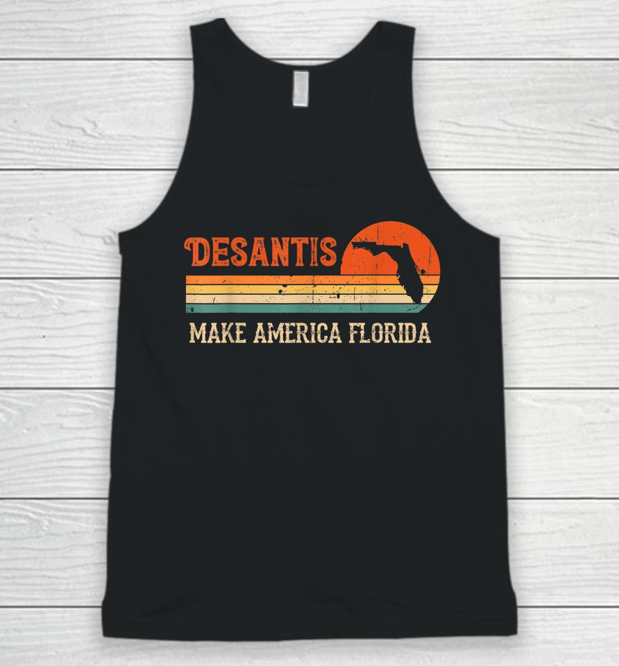 Vintage Make America Florida Desantis 2024 Election Unisex Tank Top