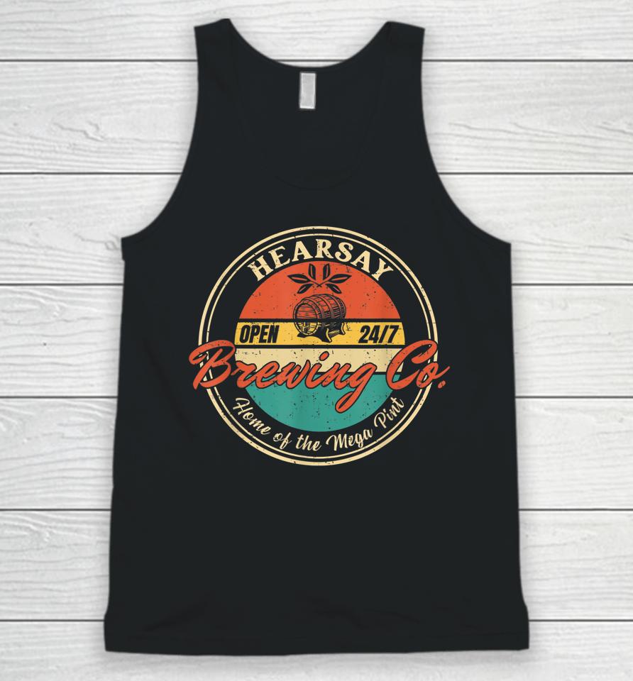 Vintage Mega Pint Brewing Co Happy Hour Anytime Hearsay Unisex Tank Top