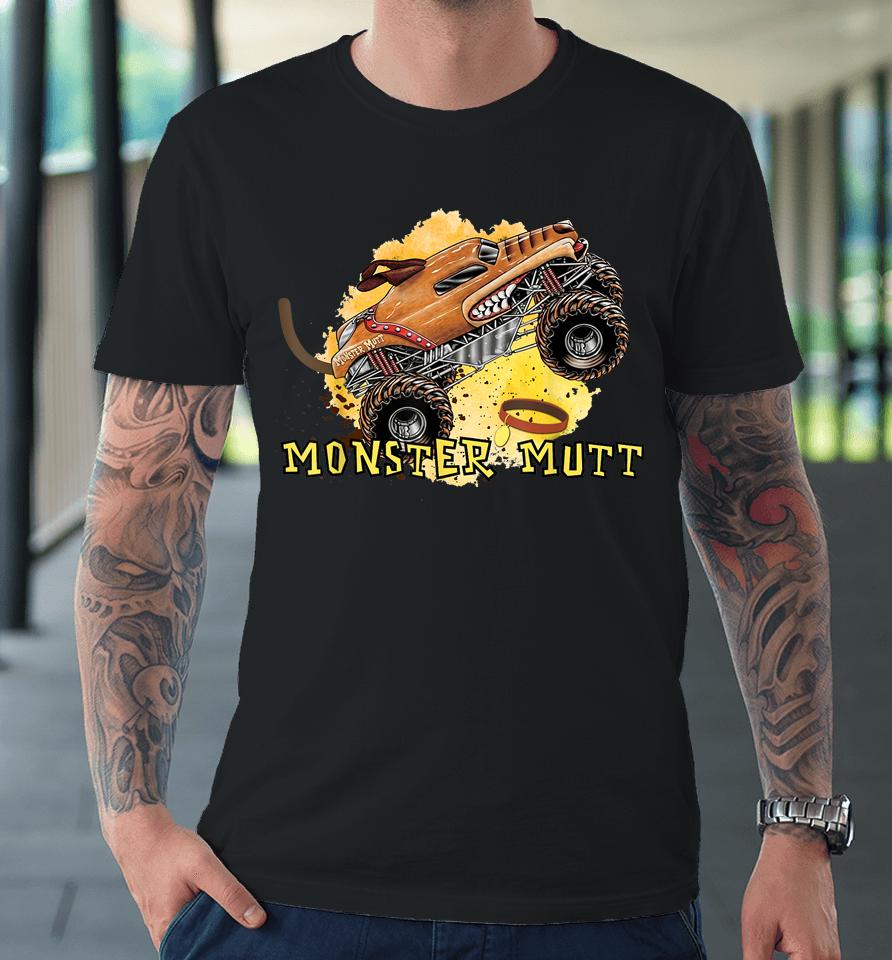 Vintage Monster Truck Sunset Mutt For Boys &Amp; Girls Birthday Premium T-Shirt