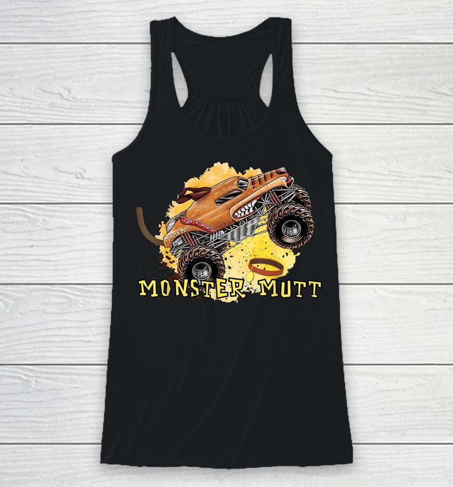 Vintage Monster Truck Sunset Mutt For Boys &Amp; Girls Birthday Racerback Tank