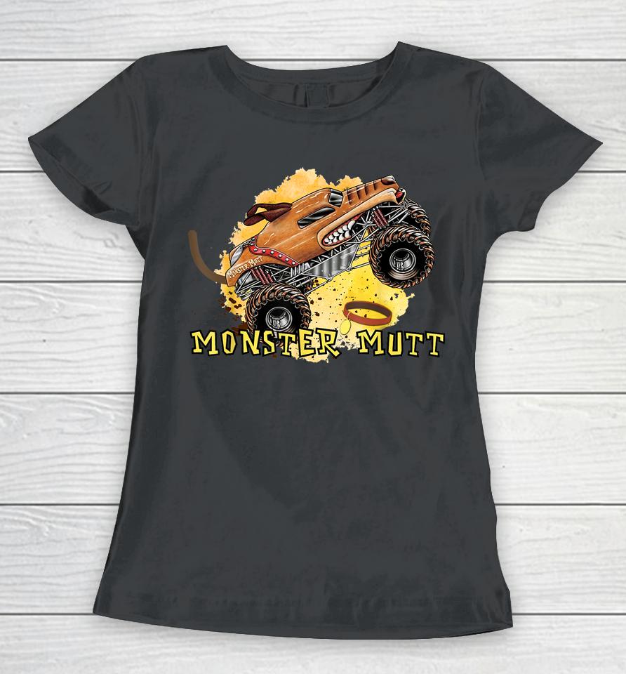 Vintage Monster Truck Sunset Mutt For Boys &Amp; Girls Birthday Women T-Shirt