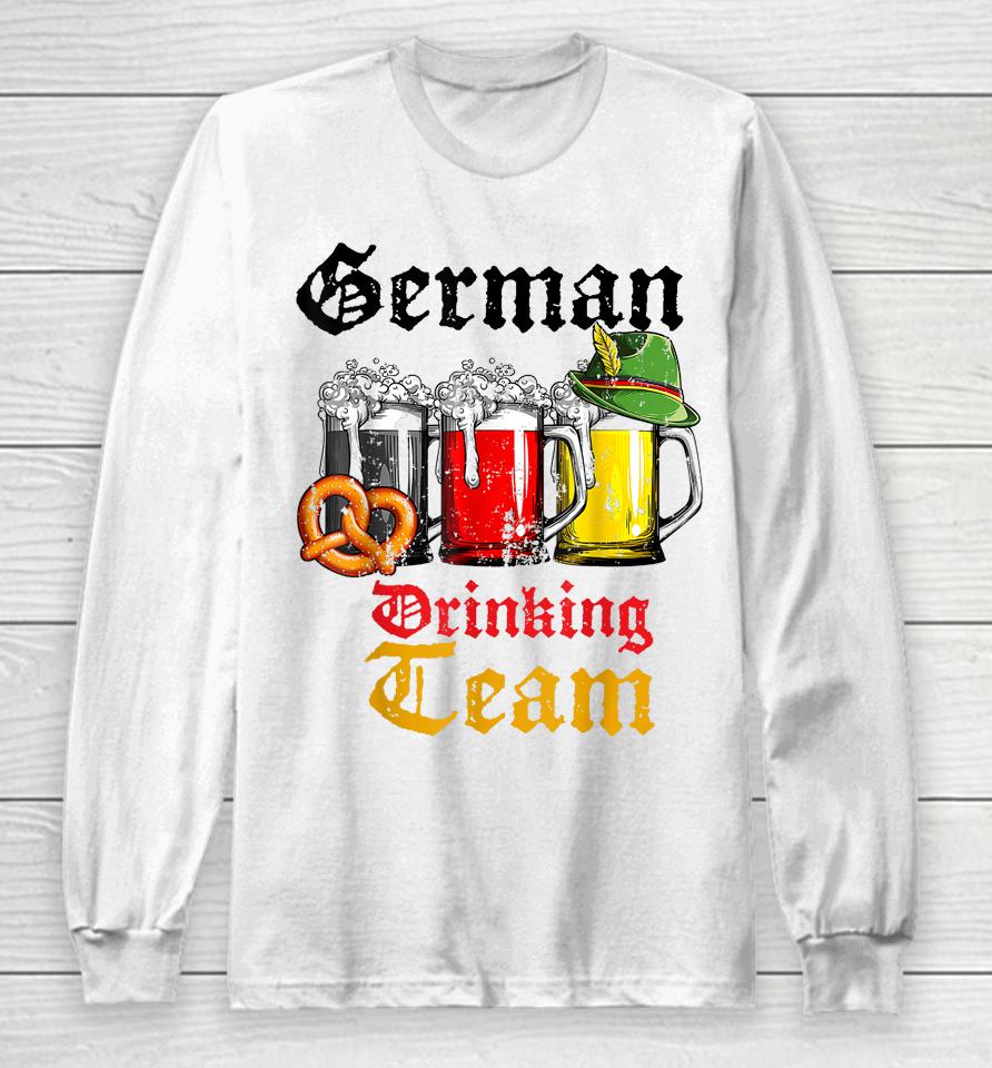 Vintage Oktoberfest Beer German Of Flag Long Sleeve T-Shirt