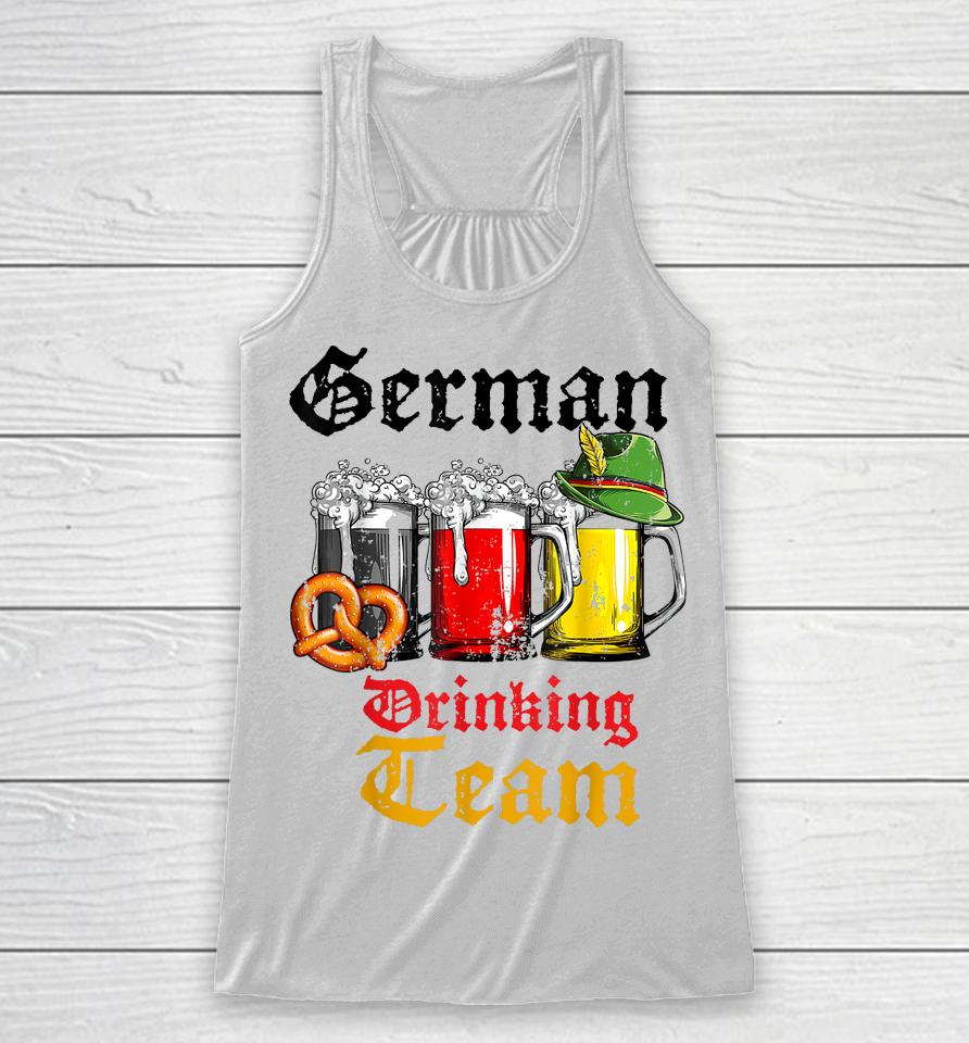 Vintage Oktoberfest Beer German Of Flag Racerback Tank