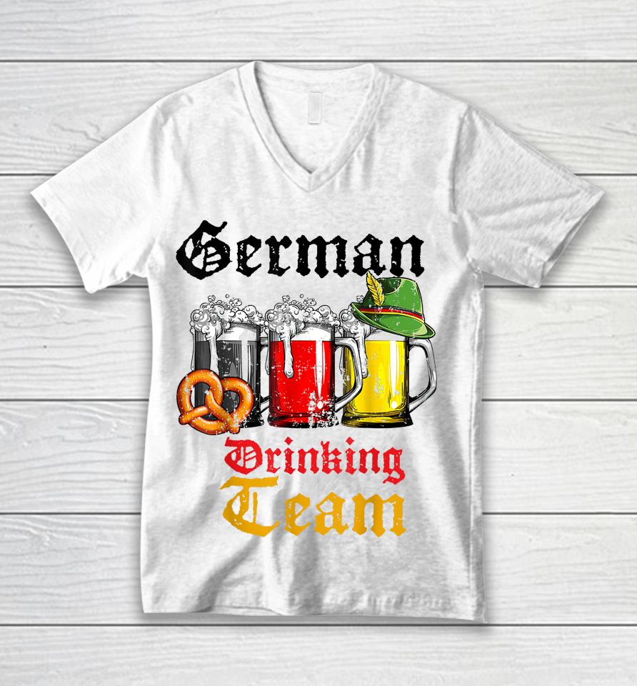 Vintage Oktoberfest Beer German Of Flag Unisex V-Neck T-Shirt