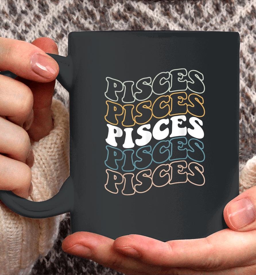 Vintage Pisces Zodiac Tee Birthday Gifts For Pisces Coffee Mug
