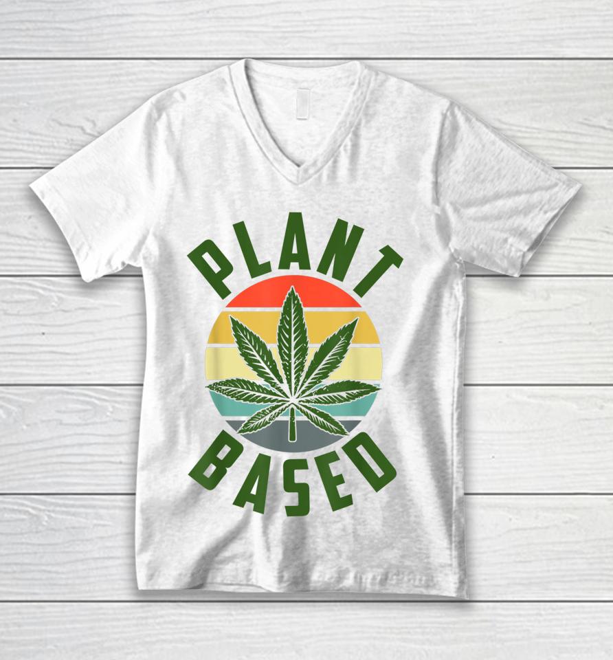 Vintage Plant Manager Cannabis Leaf Marijuana Weed Unisex V-Neck T-Shirt