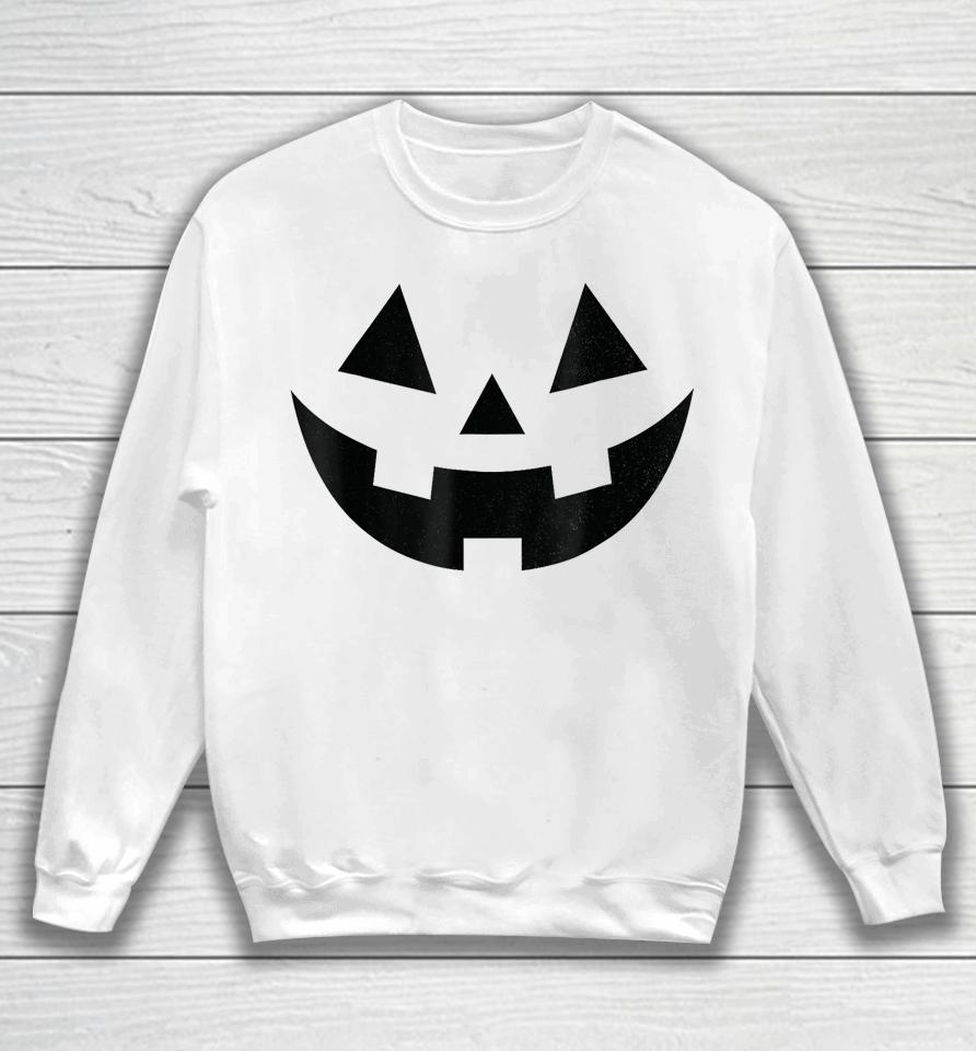 Vintage Pumpkin Face Jackolantern Jack O Lantern Halloween Sweatshirt