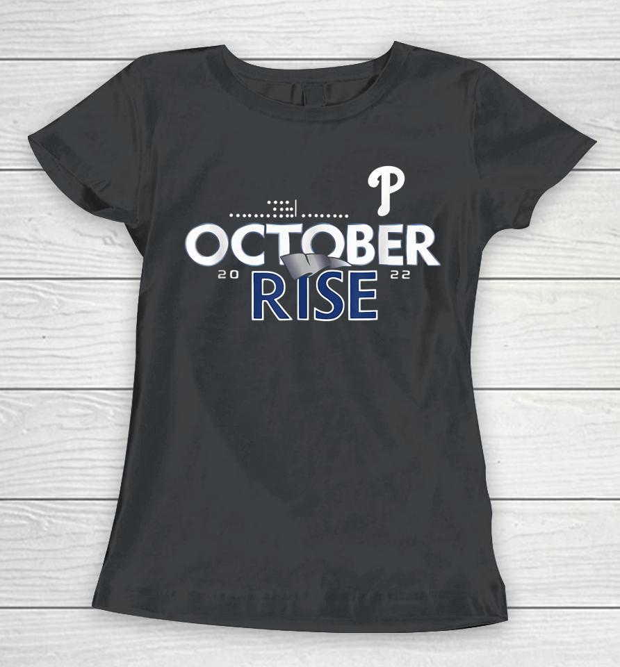 Vintage Red October Rise Phillies Women T-Shirt
