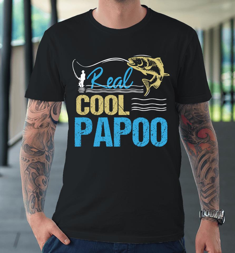 Vintage Reel Cool Papoo Fishing Daddy Grandpa Father's Day Premium T-Shirt