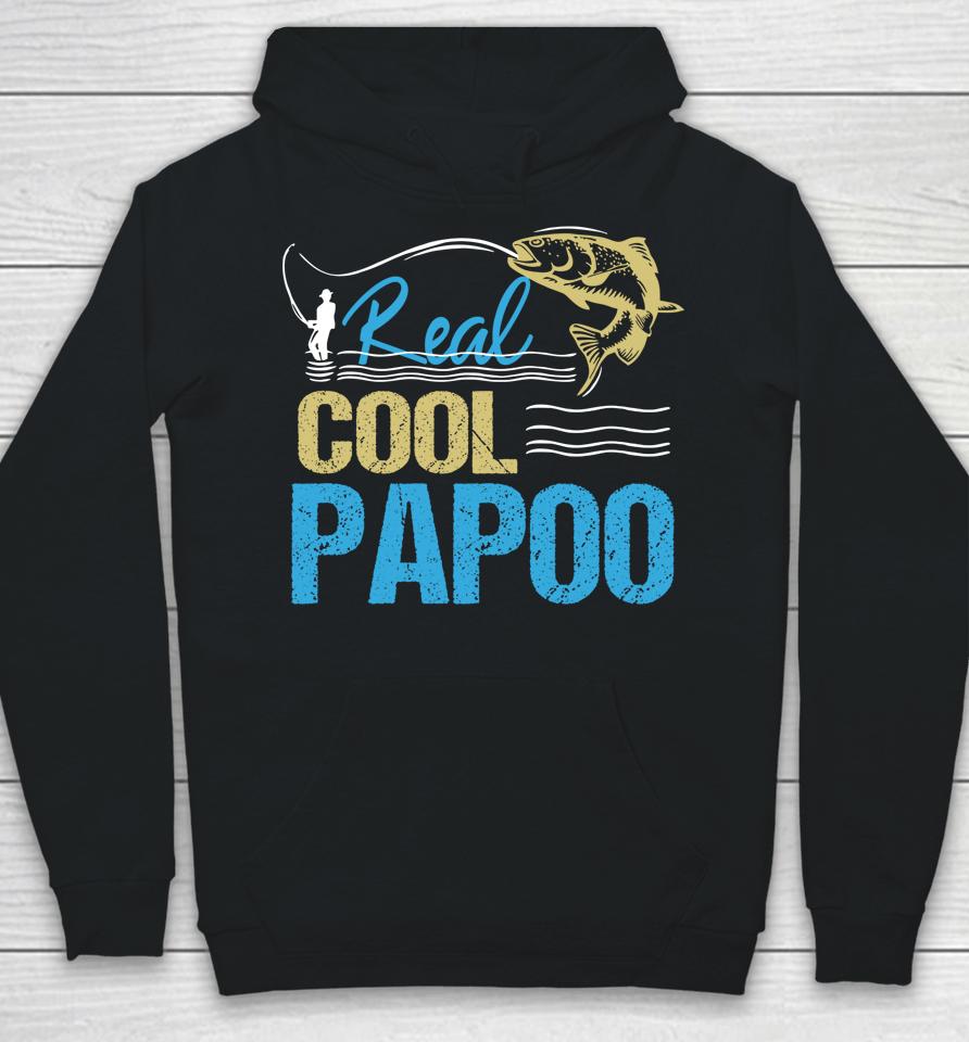 Vintage Reel Cool Papoo Fishing Daddy Grandpa Father's Day Hoodie