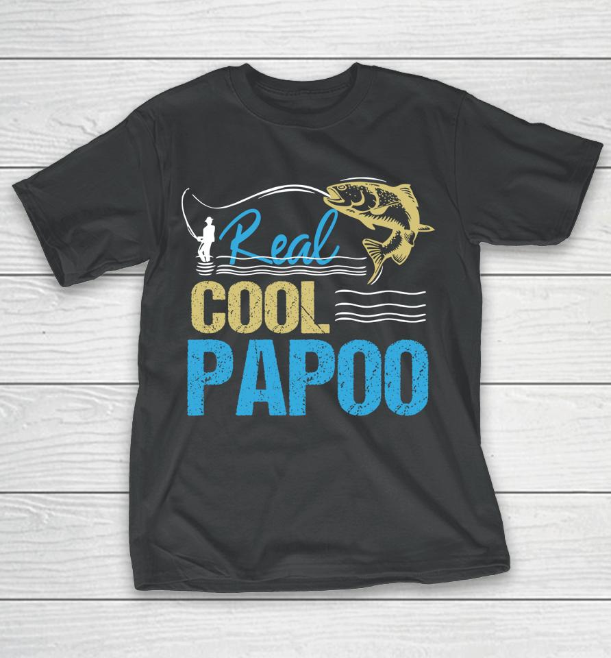 Vintage Reel Cool Papoo Fishing Daddy Grandpa Father's Day T-Shirt