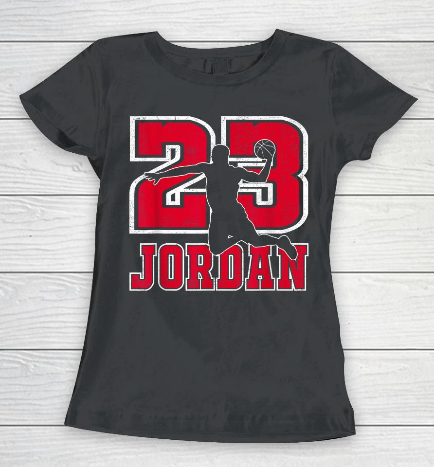 Vintage Retro Jordan Basketball Player Gift Men Boys Women T-Shirt