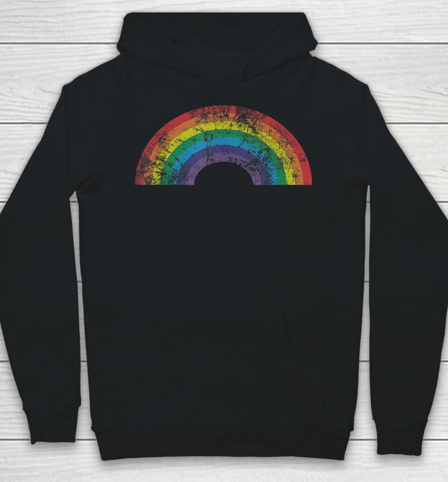Vintage Retro Rainbow Gay Pride Hoodie