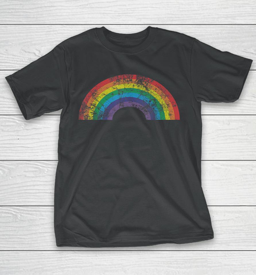 Vintage Retro Rainbow Gay Pride T-Shirt