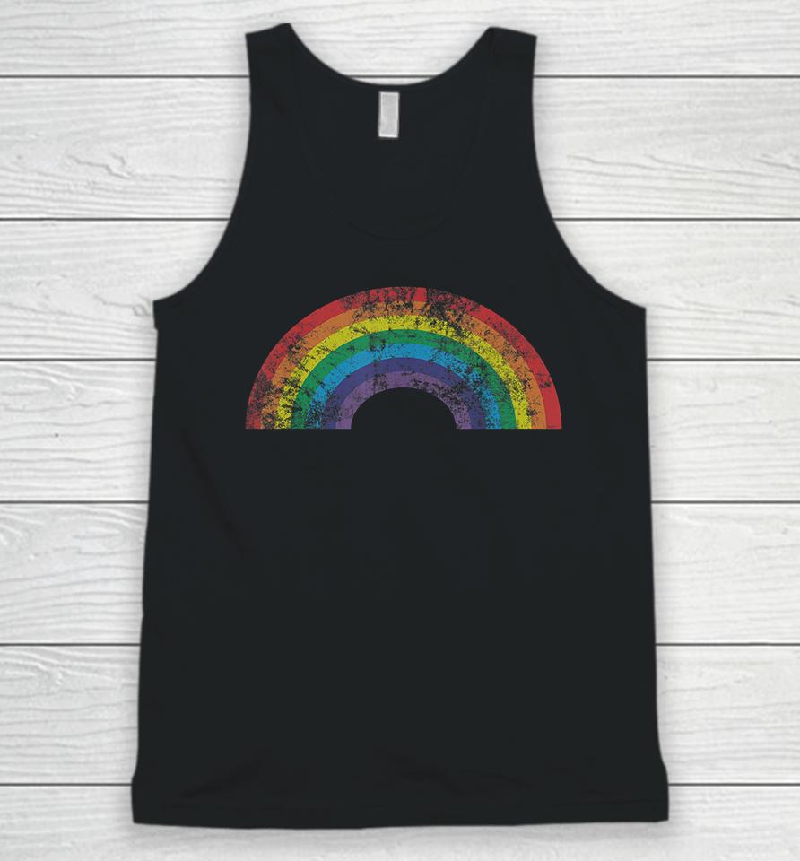 Vintage Retro Rainbow Gay Pride Unisex Tank Top