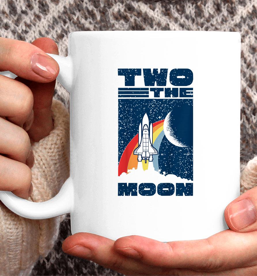 Vintage Retro Two The Moon 2 Year Old 2Nd Birthday Party Coffee Mug