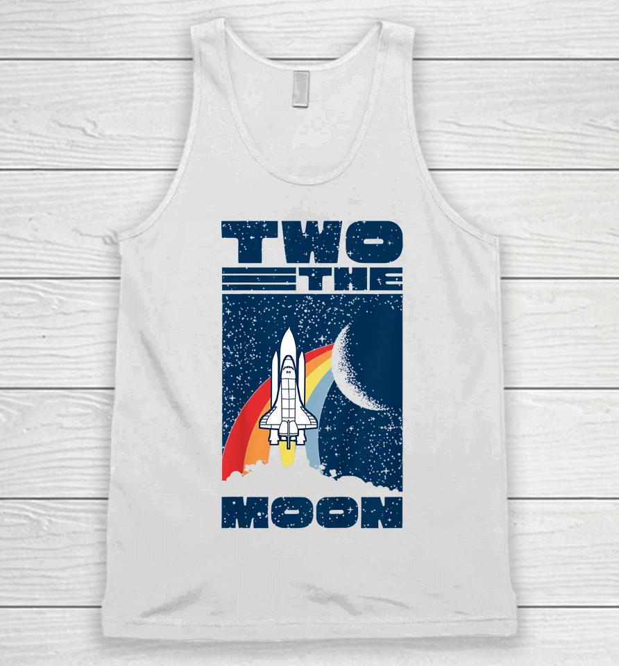 Vintage Retro Two The Moon 2 Year Old 2Nd Birthday Party Unisex Tank Top