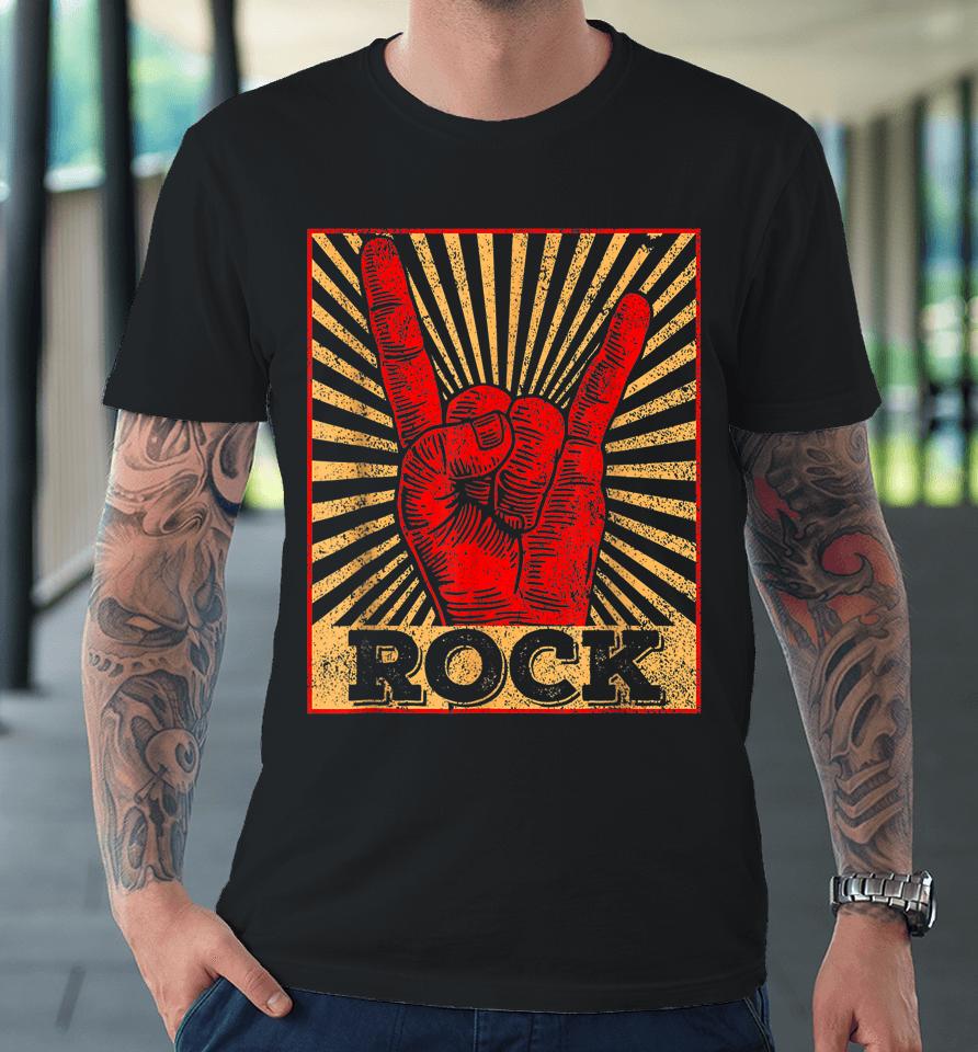 Vintage Rock N Roll Concert Band Retro Tee Gift Premium T-Shirt