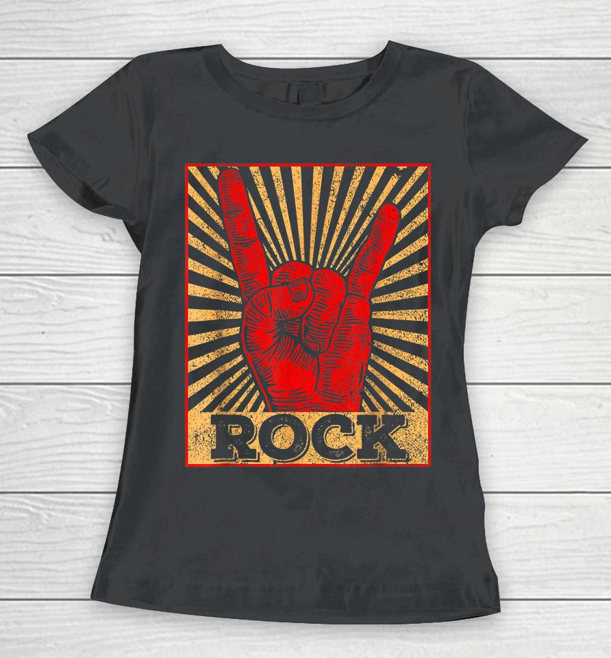Vintage Rock N Roll Concert Band Retro Tee Gift Women T-Shirt