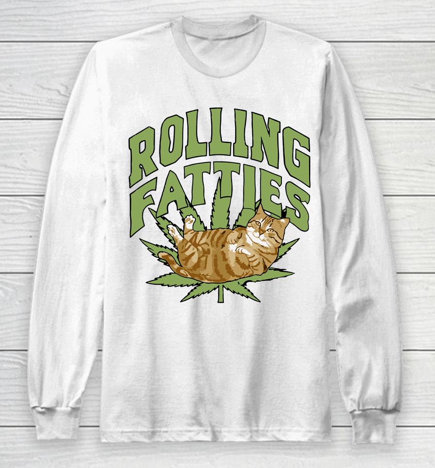 Vintage Rolling Fatties Cat Retro Kitty Kitten Meow Long Sleeve T-Shirt