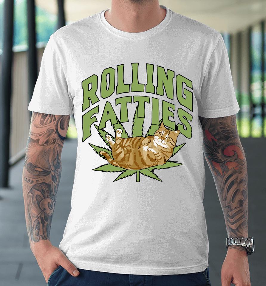 Vintage Rolling Fatties Cat Retro Kitty Kitten Meow Premium T-Shirt