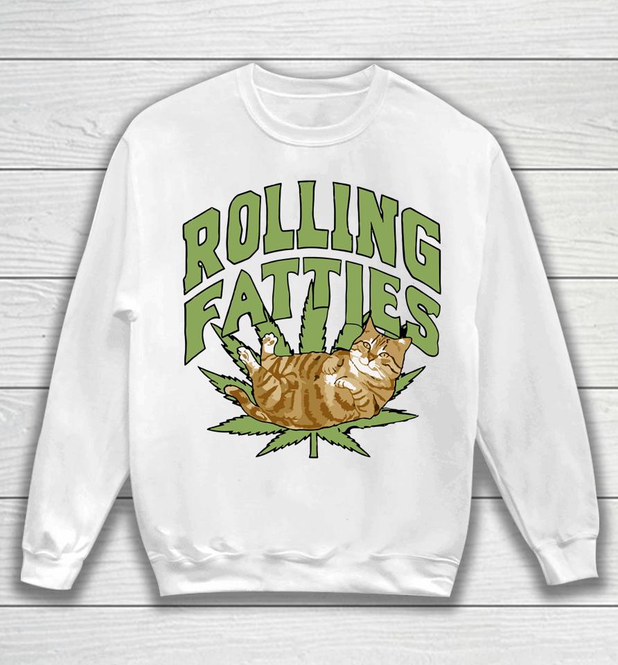 Vintage Rolling Fatties Cat Retro Kitty Kitten Meow Sweatshirt
